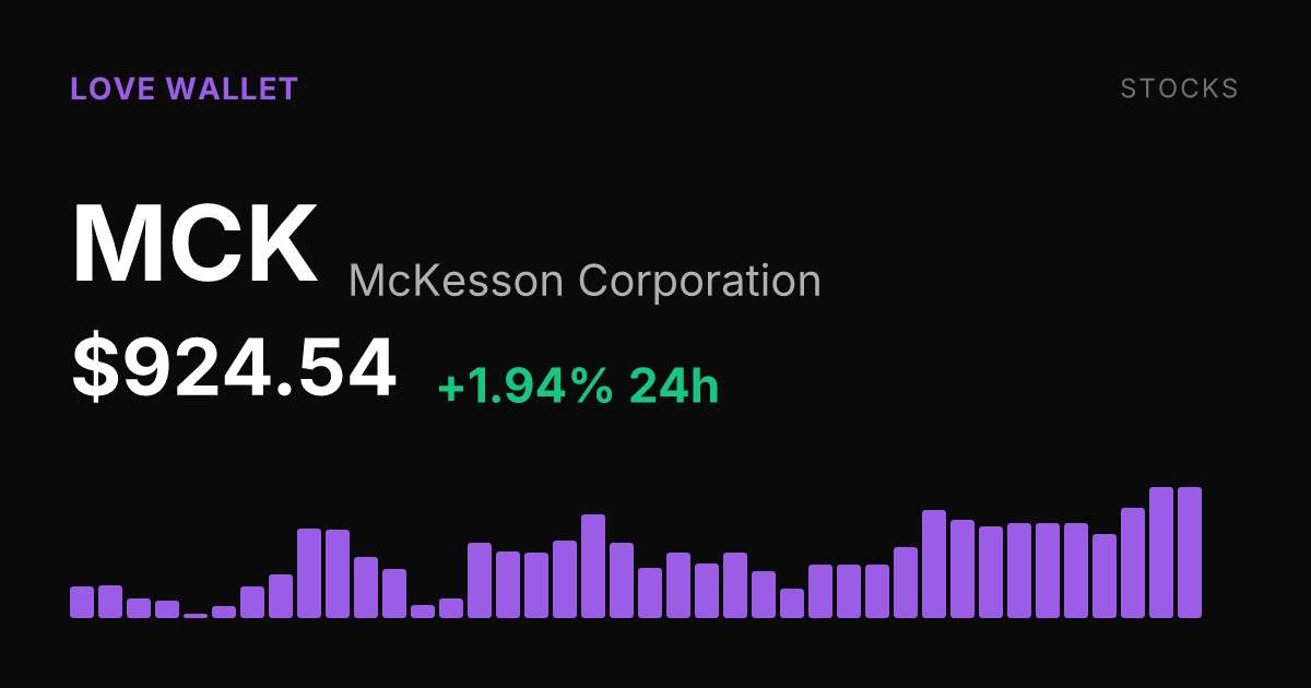 McKesson Shares Rise 1.94% to $924.54 as Monthly Gain Reaches 11.54%