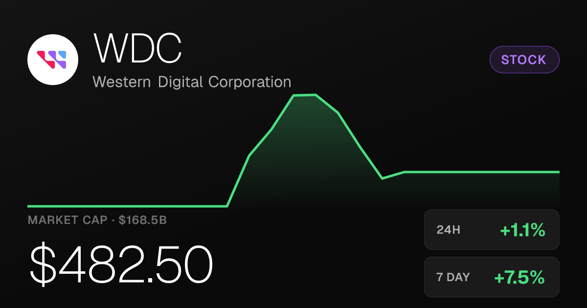 Western Digital Rises 1.10% as Monthly Gains Top 10%